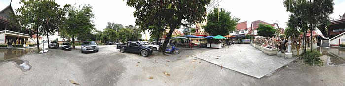 Blick auf die Tempelanlage Wat Bang Phra, Thailand