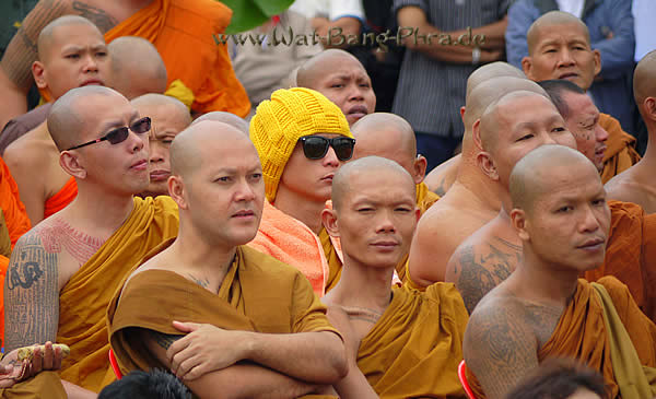 Tattoo Mönche Wat Bang Phra Thailand